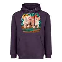 Plum Cute Couple Pigs Heavyweight Hoodie - Bettercallsaul