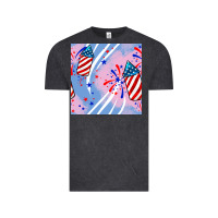Vintage Black patriotic fireworks Vintage Tee - BundleAndBundleShop