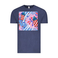 Vintage Denim patriotic fireworks Vintage Tee - BundleAndBundleShop