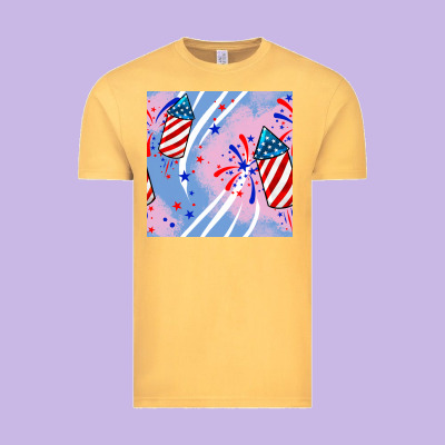 Patriotic Fireworks Vintage Tee Designed By Bundleandbundleshop