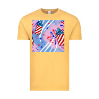 Vintage Mustard patriotic fireworks Vintage Tee - BundleAndBundleShop
