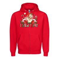 Red i saw that Zipper Hoodie - MaliasSmallBusiness