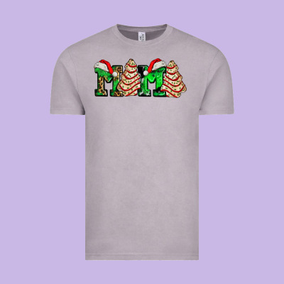Mama With Christmas Tree Cake Ado Vintage Tee Designed By Adodesignshop