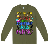 Army Green bingo Long Sleeve Tee - MaliasSmallBusiness