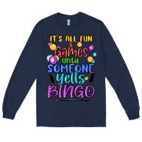 Navy bingo Long Sleeve Tee - MaliasSmallBusiness