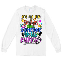 White bingo Long Sleeve Tee - MaliasSmallBusiness