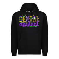Black Mardi Gras Dental Assistant Premium Hoodie - NancyCooperArtShop