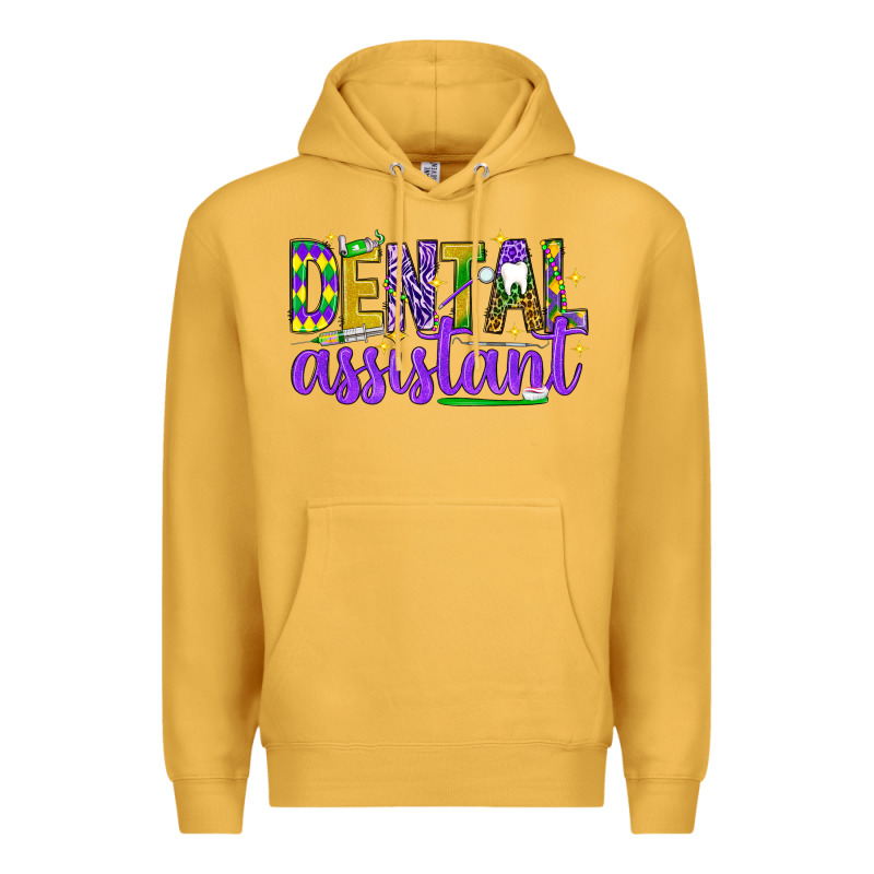 Mardi Gras Dental Assistant Premium Hoodie by NancyCooperArtShop | Teevron