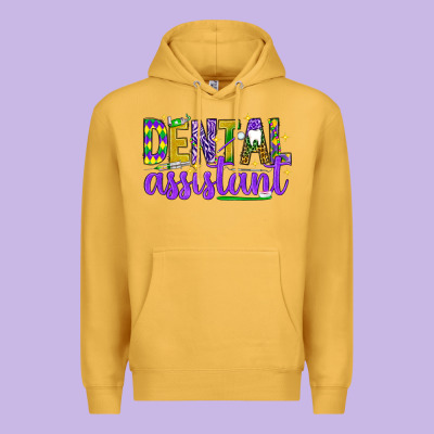 Mardi Gras Dental Assistant Premium Hoodie Designed By Nancycooperartshop
