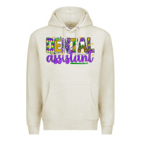 Oatmeal Heather Mardi Gras Dental Assistant Premium Hoodie - NancyCooperArtShop