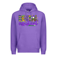 Purple Mardi Gras Dental Assistant Premium Hoodie - NancyCooperArtShop
