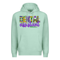 Seafoam Mardi Gras Dental Assistant Premium Hoodie - NancyCooperArtShop