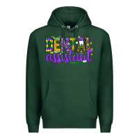 Sports Green Mardi Gras Dental Assistant Premium Hoodie - NancyCooperArtShop