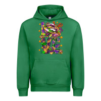 Emerald Mardi Gras love lips Urban Hoodie - HowdyJamesFarm