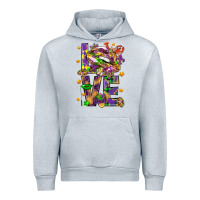 Heather Grey Mardi Gras love lips Urban Hoodie - HowdyJamesFarm