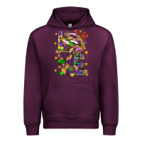 Mauve Wine Mardi Gras love lips Urban Hoodie - HowdyJamesFarm