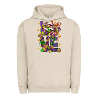 Pigment French Oak Mardi Gras love lips Urban Hoodie - HowdyJamesFarm