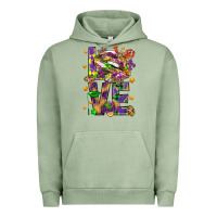 Pigment Oil Green Mardi Gras love lips Urban Hoodie - HowdyJamesFarm
