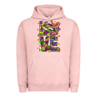 Pigment Salmon Mardi Gras love lips Urban Hoodie - HowdyJamesFarm