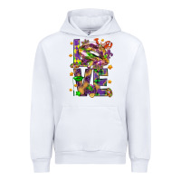 White Mardi Gras love lips Urban Hoodie - HowdyJamesFarm