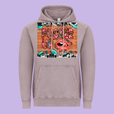 Pucker Up Vintage Hoodie Designed By Jahusdesignshop
