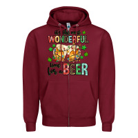 Burgundy its the most wonderful time for a year Zipper Hoodie - MaliasSmallBusiness