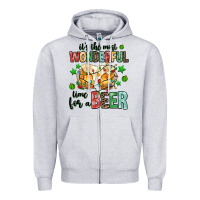Heather Grey its the most wonderful time for a year Zipper Hoodie - MaliasSmallBusiness