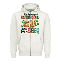 Oatmeal Heather its the most wonderful time for a year Zipper Hoodie - MaliasSmallBusiness