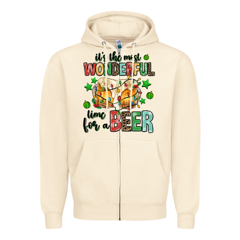 Its The Most Wonderful Time For A Year Zipper Hoodie by MaliasSmallBusiness | Teevron