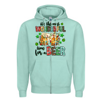 Seafoam its the most wonderful time for a year Zipper Hoodie - MaliasSmallBusiness