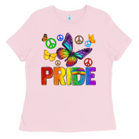 Bubblegum Pink hippie pride Ladies Tee - texasbilliewilder