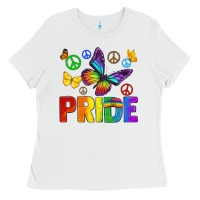 White hippie pride Ladies Tee - texasbilliewilder