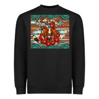 Black longhorn with gemstone Heavyweight Sweatshirt - Artiststas