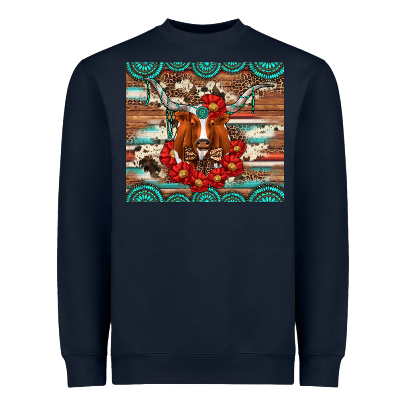 Longhorn With Gemstone Heavyweight Sweatshirt by Artiststas | Teevron