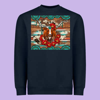 Longhorn With Gemstone Heavyweight Sweatshirt Designed By Artiststas