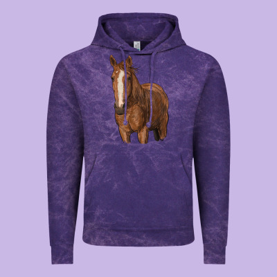 Brown Horse Vintage Hoodie Designed By Ranaportraitstore