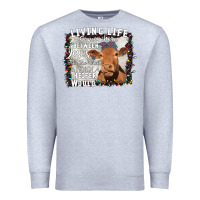 Heather Grey Between Jesus Take The Wheel I Wish A Heifer Would Premium Sweatshirt - Bettercallsaul