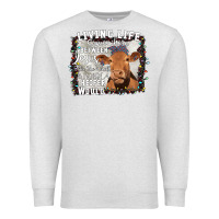 Oatmeal Heather Between Jesus Take The Wheel I Wish A Heifer Would Premium Sweatshirt - Bettercallsaul