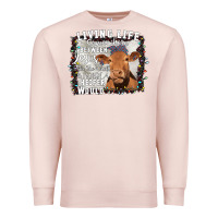 Pale Pink Between Jesus Take The Wheel I Wish A Heifer Would Premium Sweatshirt - Bettercallsaul