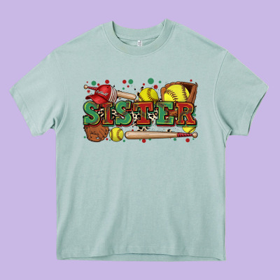 Sister Softball Heavy Core Tee Designed By Zillion Design Studio