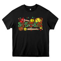 Black sister softball Heavy Core Tee - Zillion Design Studio