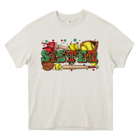 Cream sister softball Heavy Core Tee - Zillion Design Studio
