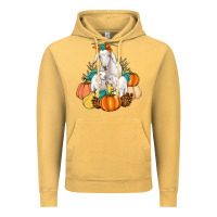 Vintage Mustard Goat family fall pumpkins gemstone Vintage Hoodie - Artiststas