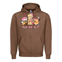 Chestnut mexican christmas pan dulce cartoon characters Zipper Hoodie - MaliasSmallBusiness