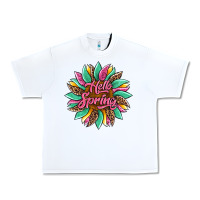 White hello spring sunflower Urban Heavy Tee - Artiststas