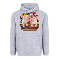 Heather Grey Cute Couple American Pigs Heavyweight Hoodie - Bettercallsaul