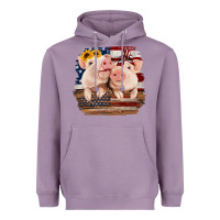Lavender Cute Couple American Pigs Heavyweight Hoodie - Bettercallsaul