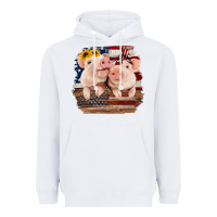 White Cute Couple American Pigs Heavyweight Hoodie - Bettercallsaul