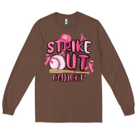 Chestnut strike out cancer baseball Long Sleeve Tee - MaliasSmallBusiness