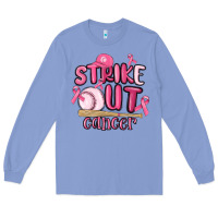 Colony Blue strike out cancer baseball Long Sleeve Tee - MaliasSmallBusiness